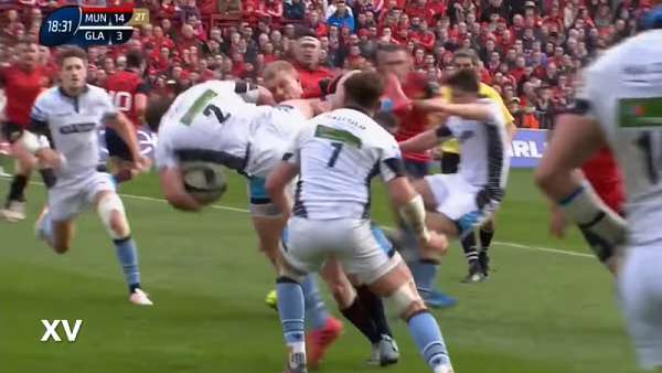 Keith Earls, tackle y expulsión