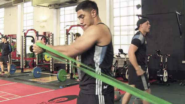 El trabajo de los All Blacks en el gimnasio