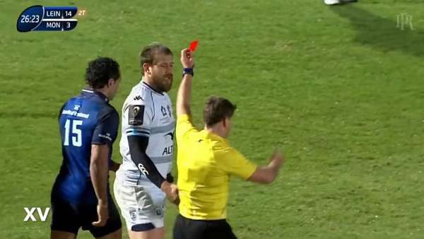 Tackle peligroso y roja para Francois Steyn