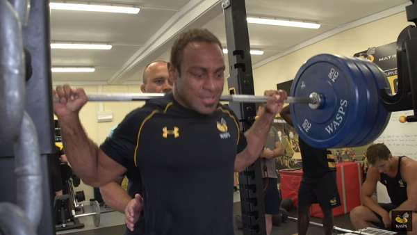 Los backs de Wasps, al gimnasio