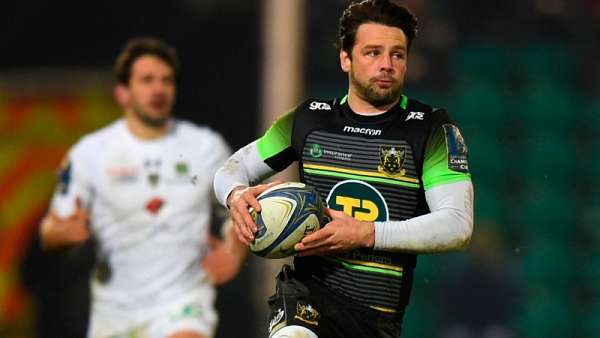 Ben Foden apoyó el try de la temporada en Northampton