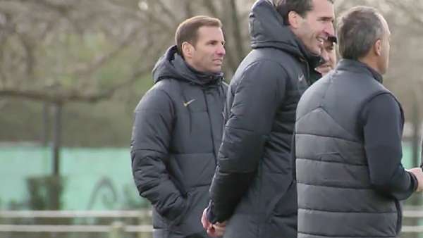 Gonzalo Quesada observó el entrenamiento de Los Pumas