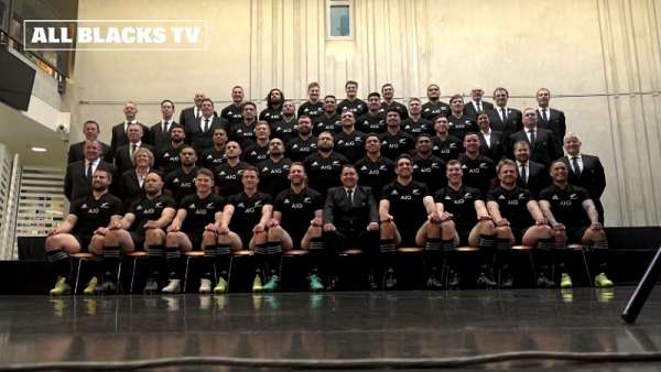 El detrás de escena de la foto de equipo de los All Blacks