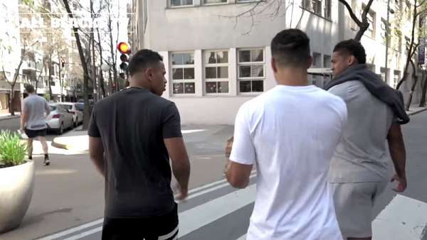 Los All Blacks recorrieron las calles de Buenos Aires