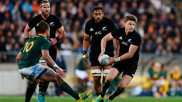 Beauden Barrett, uno de los trymans del Rugby Championship