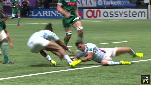 Juan Imhoff marcó un doblete en su 150º partido con Racing 92