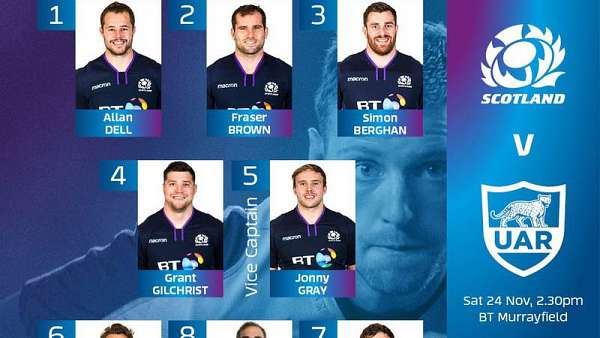 Los XV de Escocia para enfrentar a Los Pumas