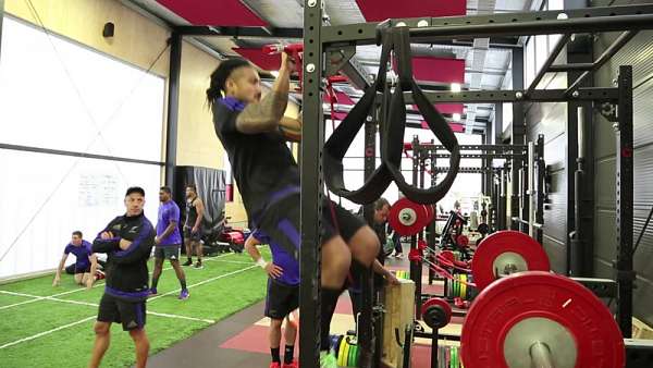 Los All Blacks en el gimnasio