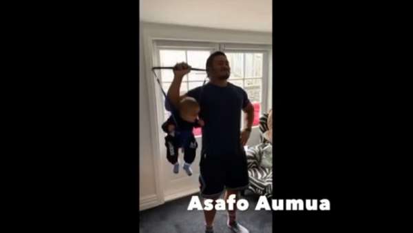 Asafo Aumua  y su particular entrenamiento