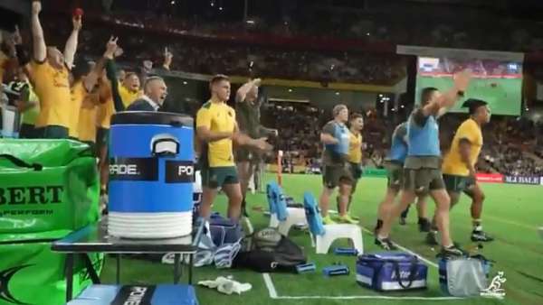 La alegría de los Wallabies con la victoria