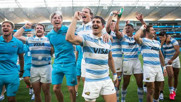 El festejo de Los Pumas en Sidney