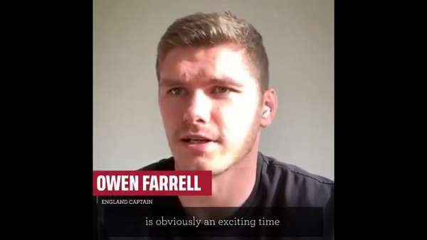 Owen Farrell y su mirada del sorteo mundialista