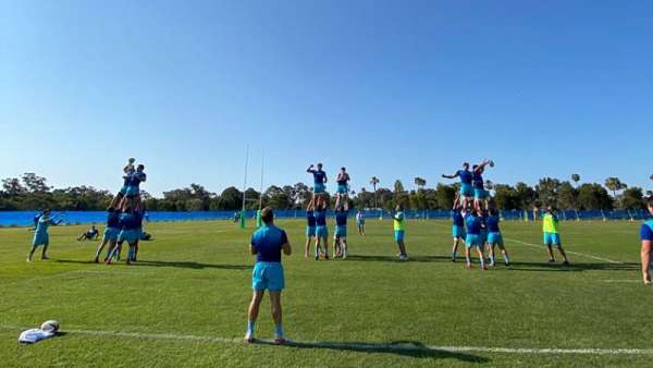 La intensidad del entrenamiento de Los Pumas