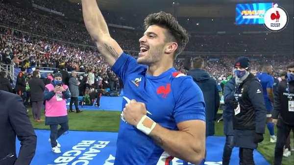 El festejo de Francia ante los All Blacks