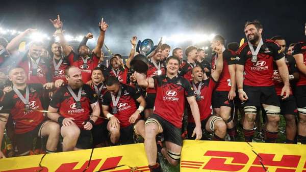 Así festejaba Crusaders el Super Rugby Pacific