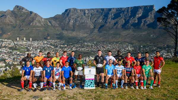 Foto de capitanes en la Rugby World Cup 7s