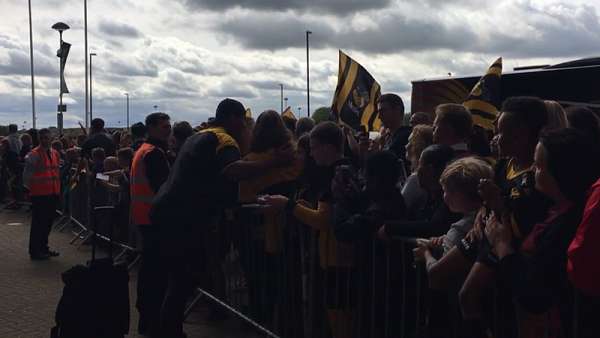 El apoyo de la hinchada de London Wasps