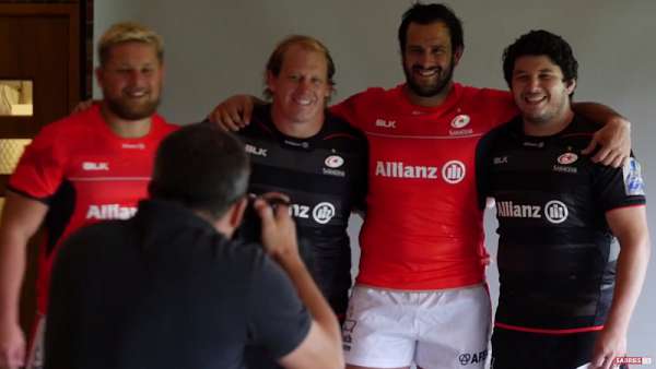 El detrás de escena de la foto de Saracens